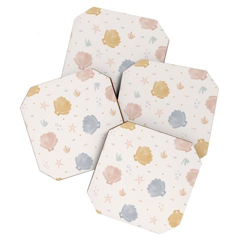 Menina Lisboa Shells and Starfish Coaster Set