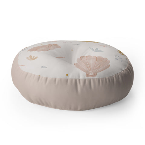 Menina Lisboa Shells and Starfish Floor Pillow Round
