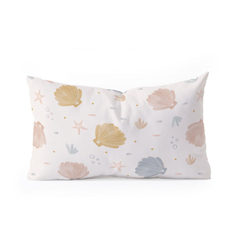 Menina Lisboa Shells and Starfish Oblong Throw Pillow