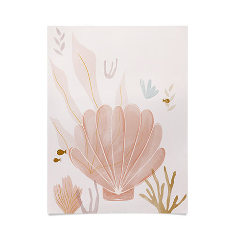 Menina Lisboa Shells and Starfish Poster
