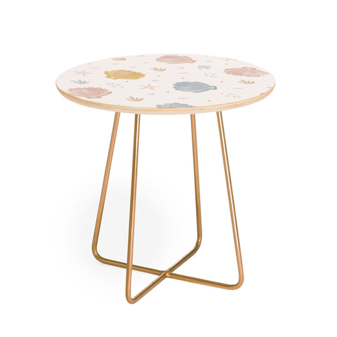 Menina Lisboa Shells and Starfish Round Side Table
