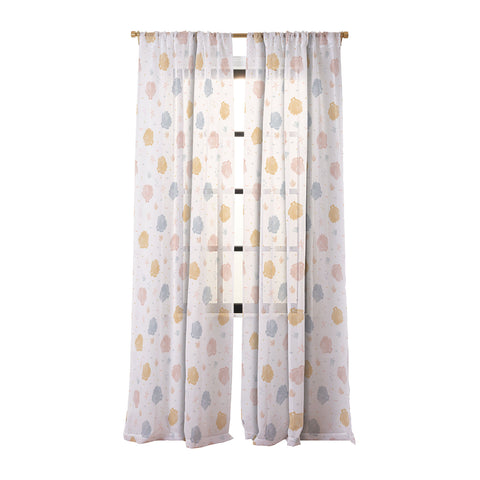 Menina Lisboa Shells and Starfish Sheer Window Curtain