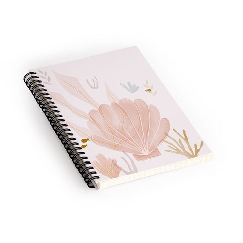 Menina Lisboa Shells and Starfish Spiral Notebook