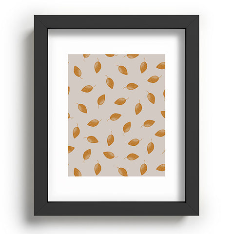 Menina Lisboa Small Yellow Leaves Recessed Framing Rectangle