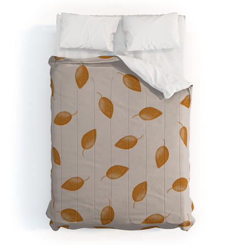 Menina Lisboa Small Yellow Leaves Comforter