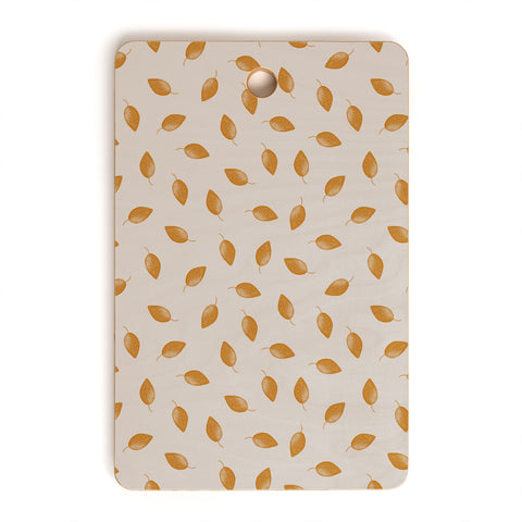 Menina Lisboa Small Yellow Leaves Cutting Board Rectangle