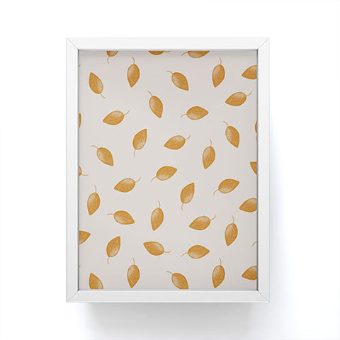 Menina Lisboa Small Yellow Leaves Framed Mini Art Print