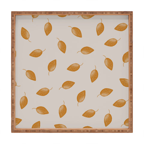 Menina Lisboa Small Yellow Leaves Square Tray