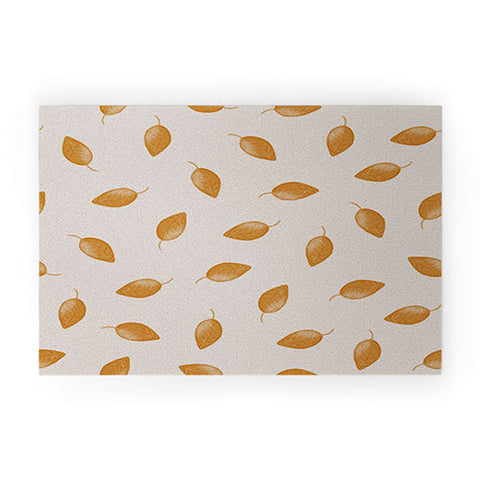 Menina Lisboa Small Yellow Leaves Welcome Mat