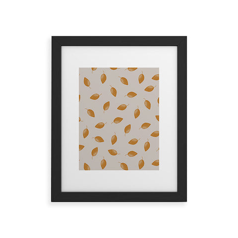 Menina Lisboa Small Yellow Leaves Framed Art Print