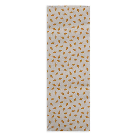 Menina Lisboa Small Yellow Leaves Yoga Towel