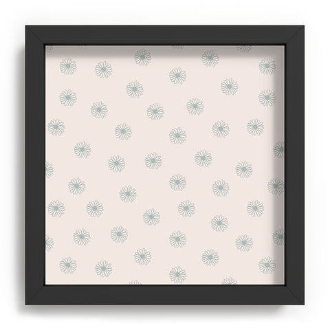 Menina Lisboa Soft Blue Daisies Recessed Framing Square
