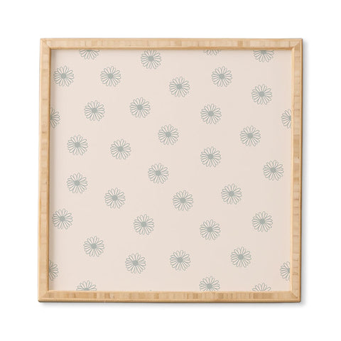 Menina Lisboa Soft Blue Daisies Framed Wall Art