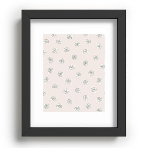 Menina Lisboa Soft Blue Daisies Recessed Framing Rectangle
