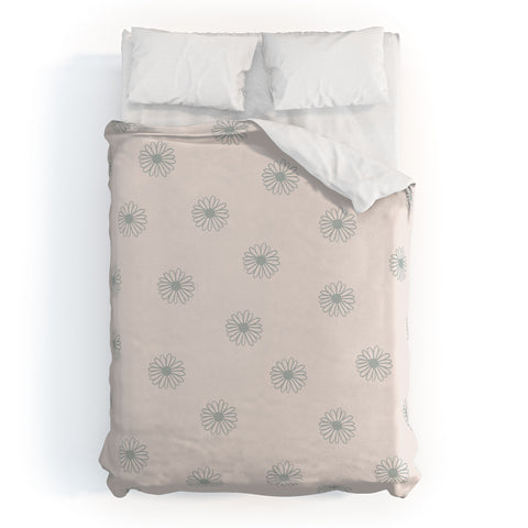 Menina Lisboa Soft Blue Daisies Duvet Cover