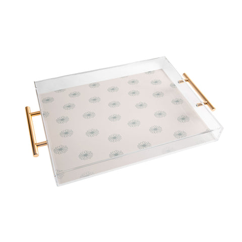 Menina Lisboa Soft Blue Daisies Acrylic Tray