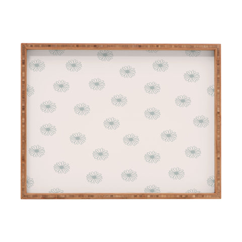 Menina Lisboa Soft Blue Daisies Rectangular Tray