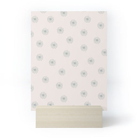 Menina Lisboa Soft Blue Daisies Mini Art Print