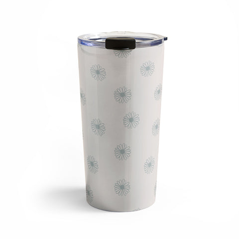 Menina Lisboa Soft Blue Daisies Travel Mug