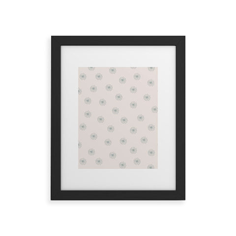 Menina Lisboa Soft Blue Daisies Framed Art Print