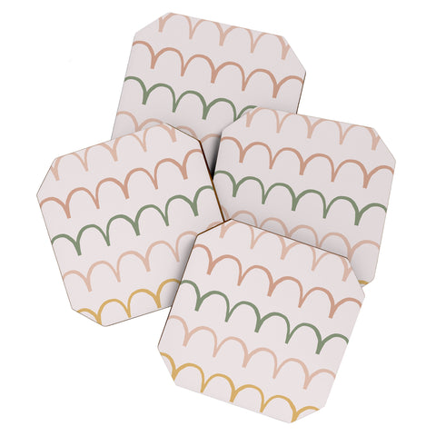 Menina Lisboa Spring Abstract Waves Coaster Set