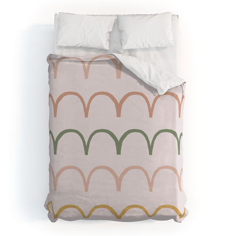 Menina Lisboa Spring Abstract Waves Duvet Cover