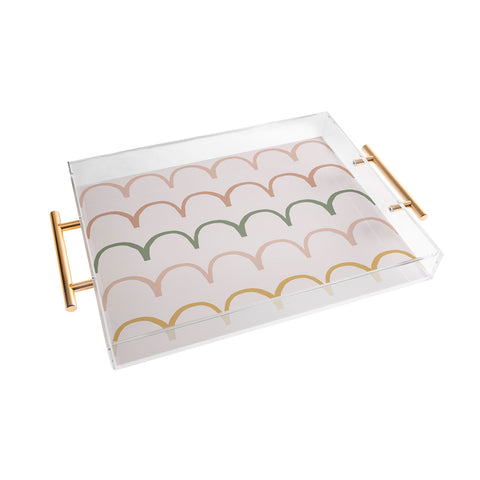 Menina Lisboa Spring Abstract Waves Acrylic Tray