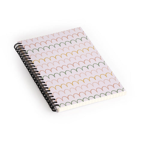 Menina Lisboa Spring Abstract Waves Spiral Notebook