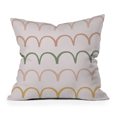 Menina Lisboa Spring Abstract Waves Throw Pillow