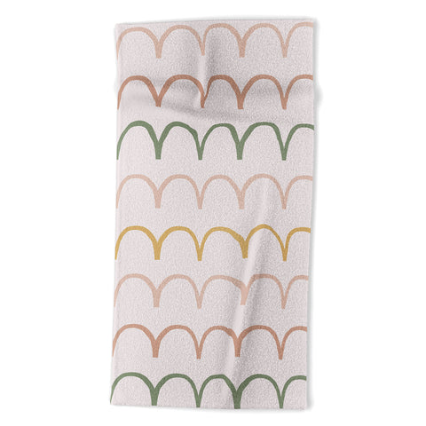 Menina Lisboa Spring Abstract Waves Beach Towel