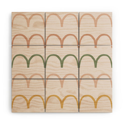 Menina Lisboa Spring Abstract Waves Wood Wall Mural