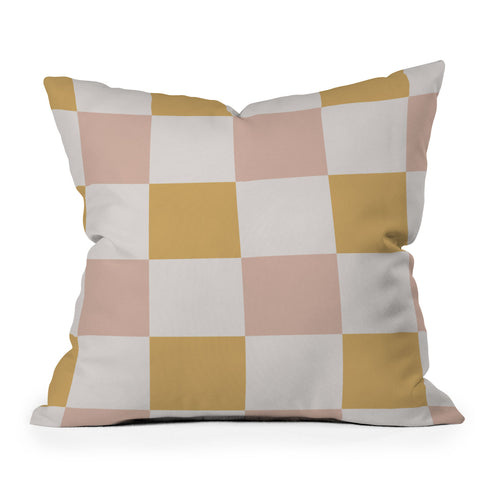 Menina Lisboa Spring Checkers Outdoor Throw Pillow