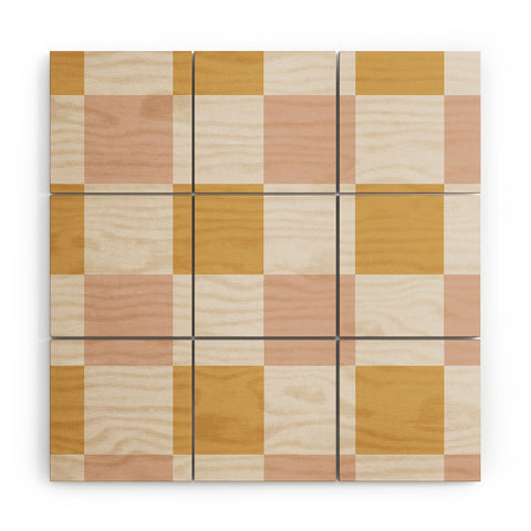 Menina Lisboa Spring Checkers Wood Wall Mural