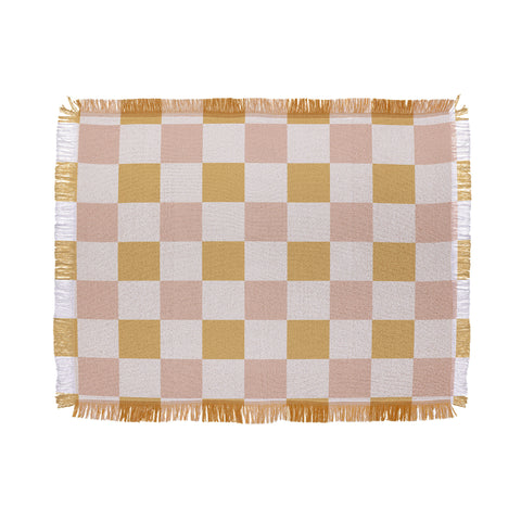 Menina Lisboa Spring Checkers Throw Blanket