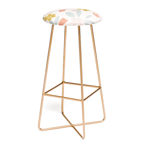 Menina Lisboa Spring Colorful Flowers Bar Stool