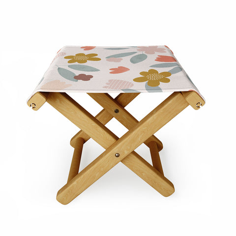 Menina Lisboa Spring Colorful Flowers Folding Stool