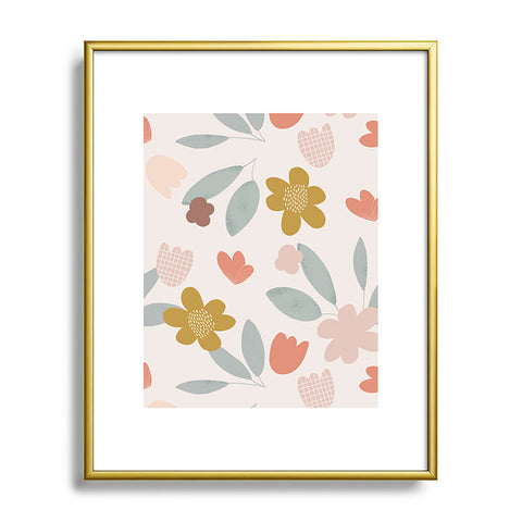 Menina Lisboa Spring Colorful Flowers Metal Framed Art Print