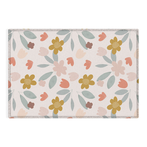 Menina Lisboa Spring Colorful Flowers Outdoor Rug
