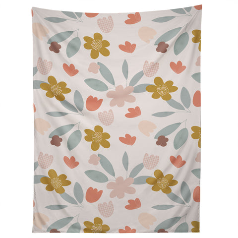 Menina Lisboa Spring Colorful Flowers Tapestry