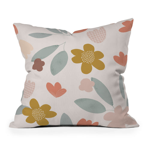 Menina Lisboa Spring Colorful Flowers Outdoor Throw Pillow