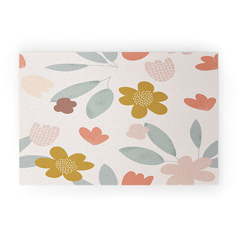 Menina Lisboa Spring Colorful Flowers Welcome Mat