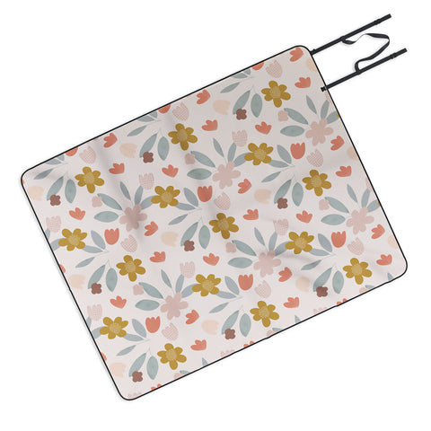 Menina Lisboa Spring Colorful Flowers Picnic Blanket