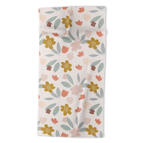 Menina Lisboa Spring Colorful Flowers Beach Towel