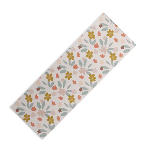 Menina Lisboa Spring Colorful Flowers Yoga Mat