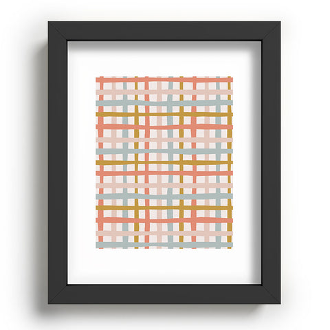 Menina Lisboa Spring Colorful Stripes Recessed Framing Rectangle