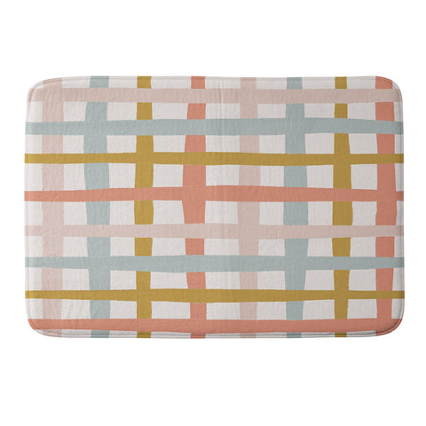 Menina Lisboa Spring Colorful Stripes Memory Foam Bath Mat