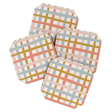 Menina Lisboa Spring Colorful Stripes Coaster Set