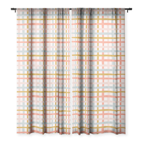 Menina Lisboa Spring Colorful Stripes Sheer Window Curtain