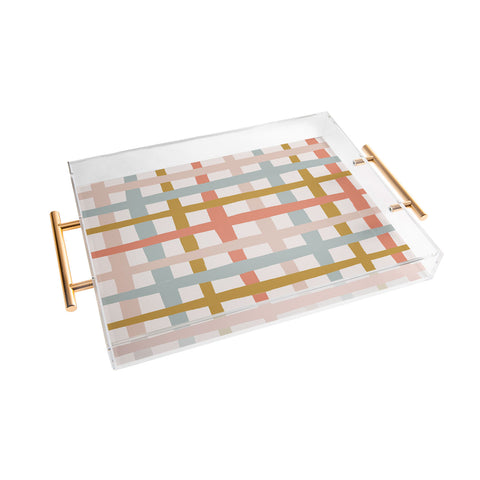 Menina Lisboa Spring Colorful Stripes Acrylic Tray