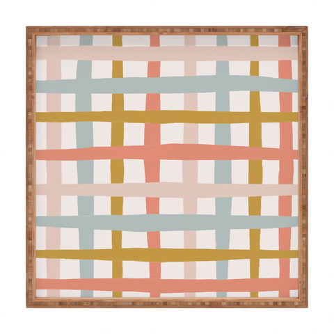 Menina Lisboa Spring Colorful Stripes Square Tray